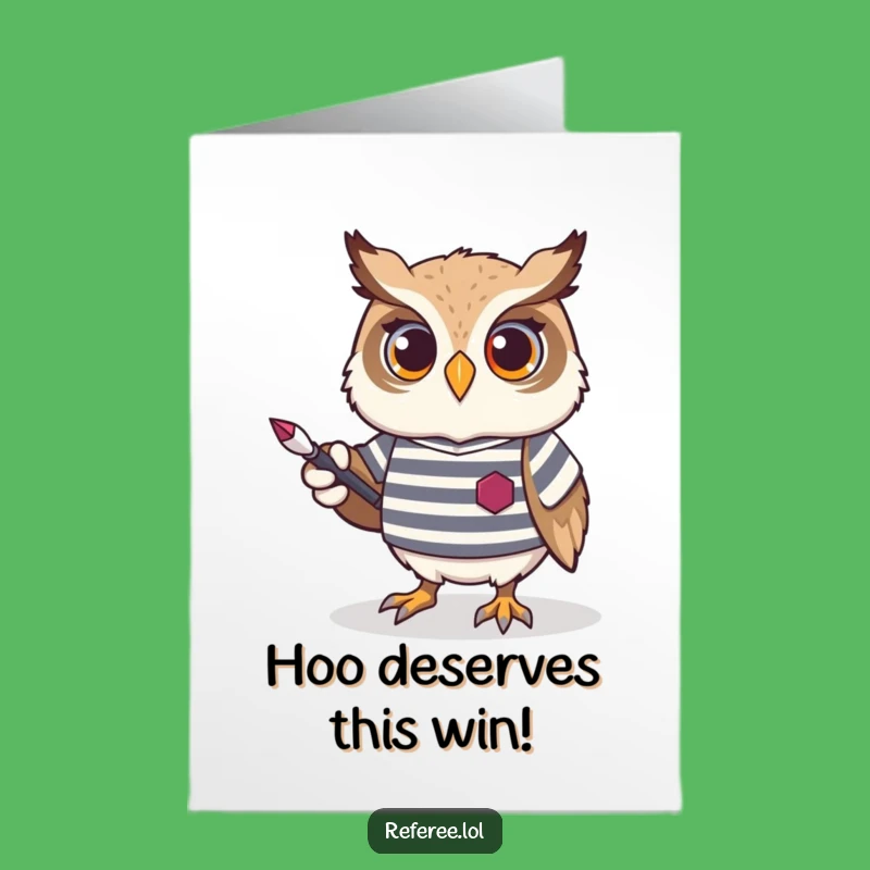 Free Printable Congrats Card: Wise Owl with Pointer for Achievements Big and Small