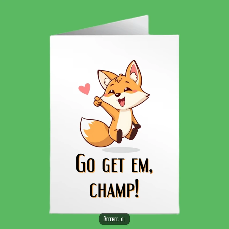 Free Printable Congratulations Card: Fox Goal Pointer for a Thrilling Downloadable Gift