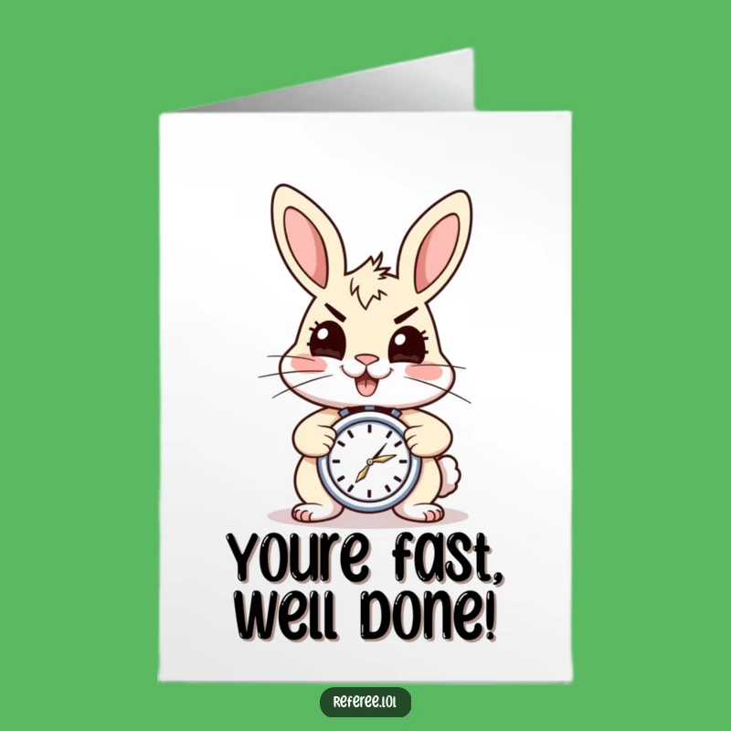 Free Printable Rabbit Congrats Card - Fast Time Downloadable Celebration