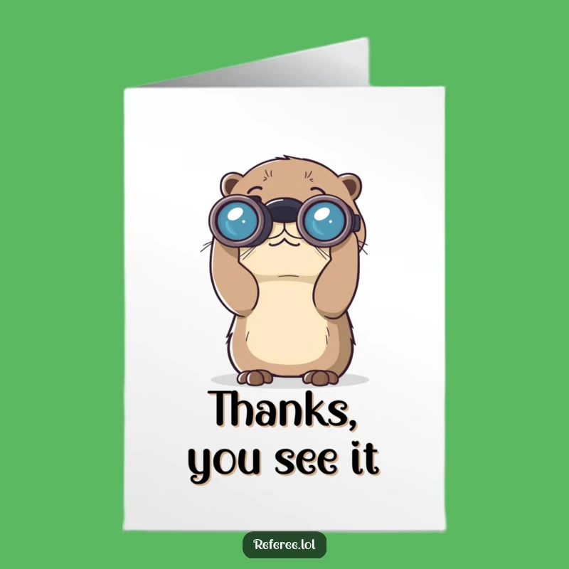 Free Printable Otter Thank You Card - Curious Downloadable Art