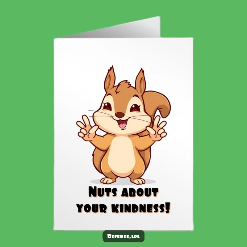 Free Printable Thank You Card: Touchdown Squirrel - Express Thanks with Funny Downloadable Art
