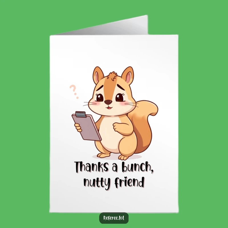 Thanks a Bunch! Free Printable Card with a Confused Squirrel!
