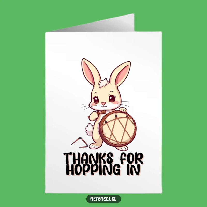 Free Printable Thank You Card: Bunny's Rhythmic Thanks Funny Downloadable Gift!
