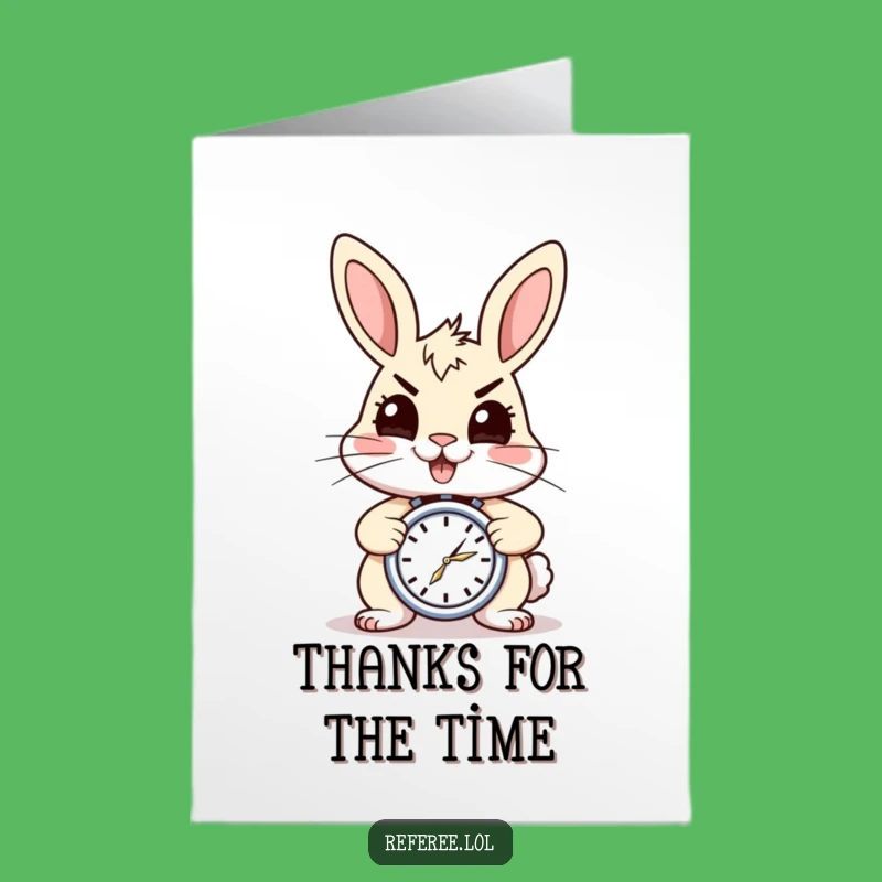 Free Printable Rabbit Thank You Card - Energetic Downloadable Art