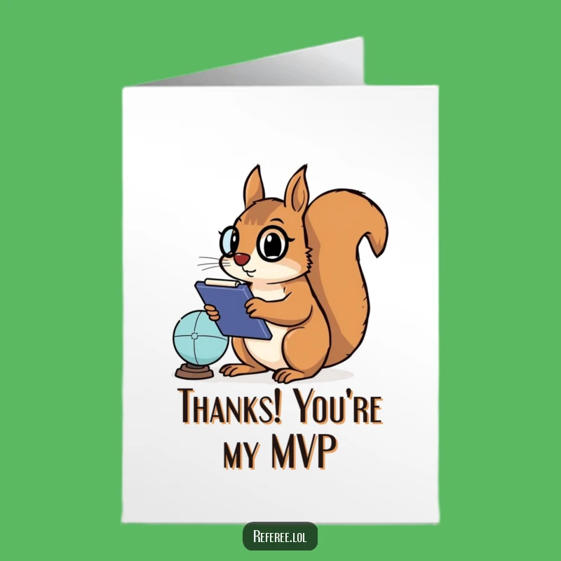 Free Printable Thank You Card: Grateful Squirrel Coach, Thoughtful Downloadable Gift