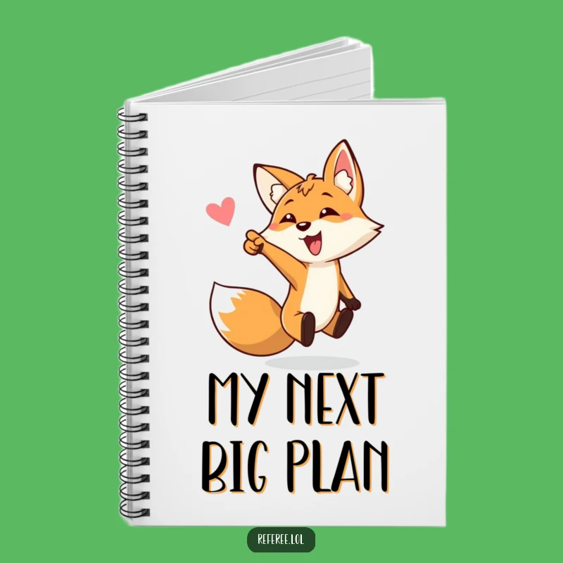 Funny Bouncing Fox Goal Pointing Notebook - Jot Down Your Winning Ideas!