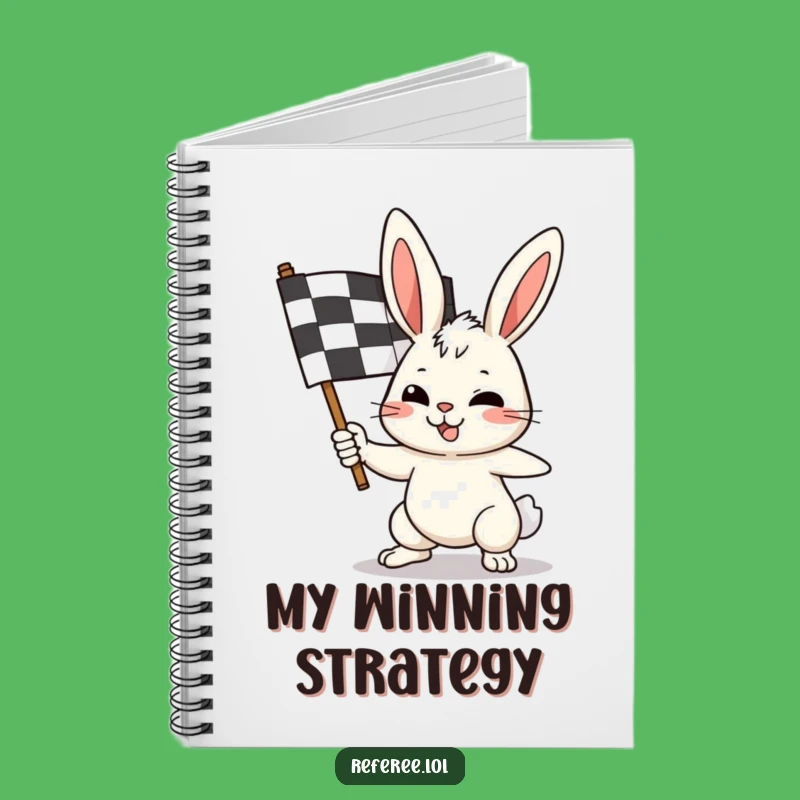 Funny Bunny Checkered Flag Notebook - Jot Down Winning Ideas