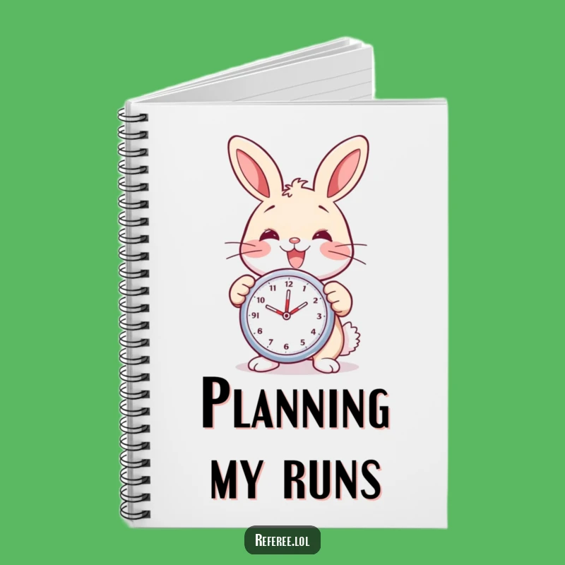 Funny Bunny Stopwatch Notebook - Punctual Journal Gift