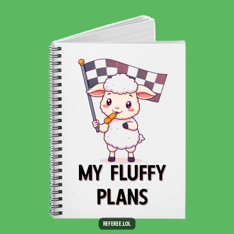 Funny Kawaii Sheep Referee Notebook - Cute Game Notes Gift