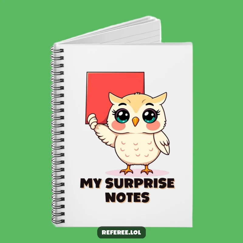 Funny Owl Red Card Notebook: Keep Track of Your 'Fouls'!