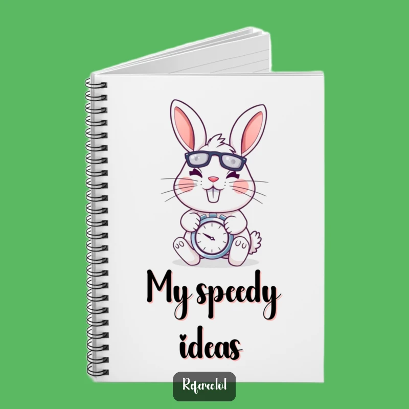 Funny Rabbit Stopwatch Notebook - Energetic Notes, Determined Pace, Humorous Gift