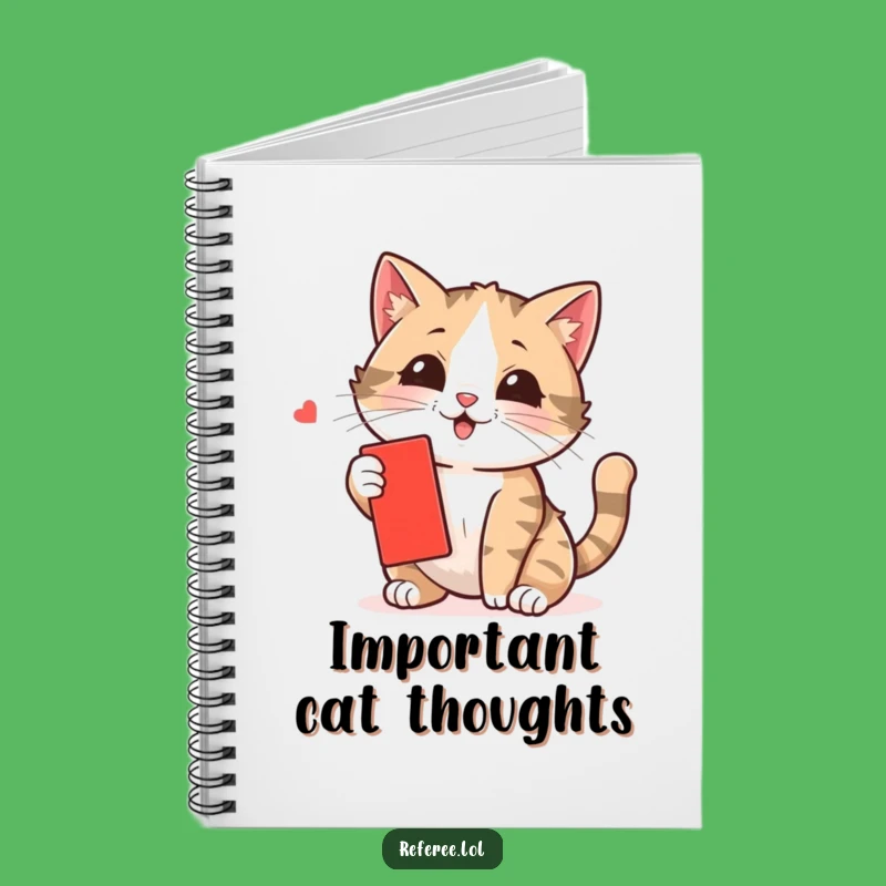 Funny Cat Swatting Card Notebook - Jot Down Ideas with Humor