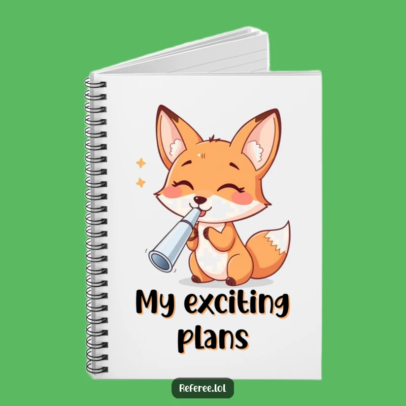 Funny Fox Whistle Notebook - Note Your Adventures Cheerfully!