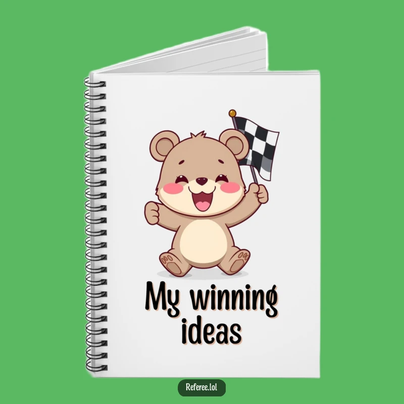 Funny Bear Cub Racing Notebook - Jot Down Ideas with a Grin!