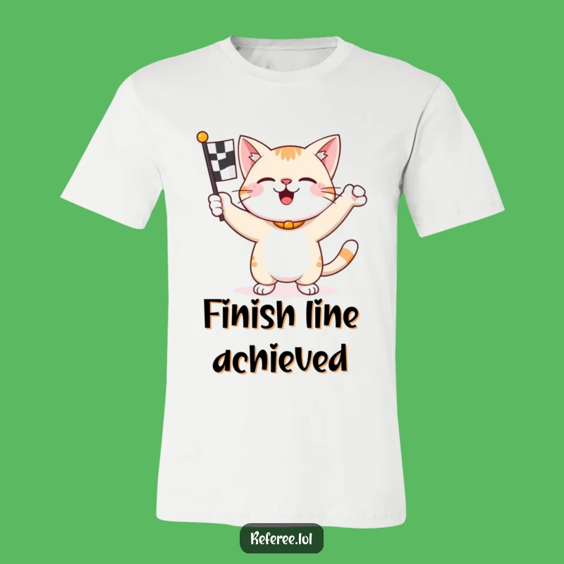 Funny Racing Cat T-Shirt: Express Your Winning Spirit with Pride!