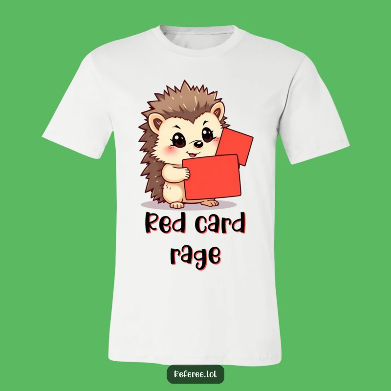 Funny Determined Hedgehog Card T-Shirt - Inspiring Animal Tee and Great Gift