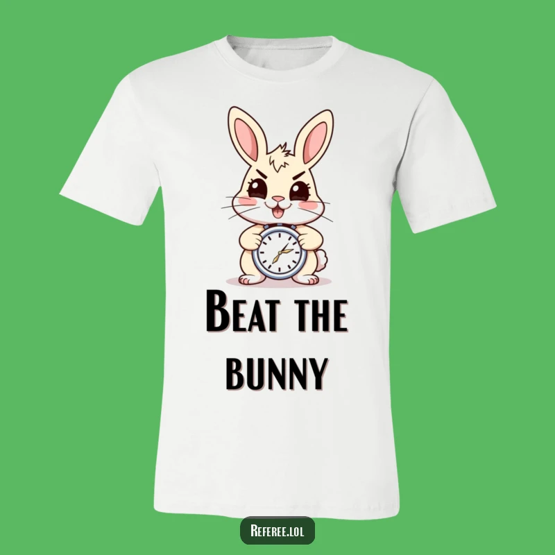 Funny Energetic Rabbit Stopwatch T-Shirt - Race Through Life Tee and Gift