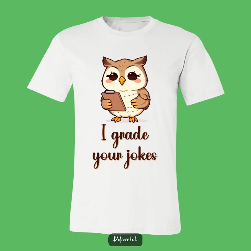 Funny Owl Clipboard T-Shirt - Smart & Humorous Casual Wear Gift