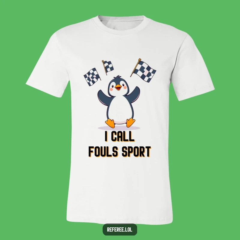 Funny Penguin Juggling Flags T-Shirt - Comedic Roller Skating Apparel Gift