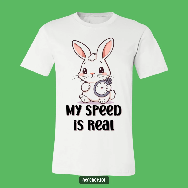 Funny Bunny Stopwatch T-Shirt - Quirky & Humorous Animal Tee Gift