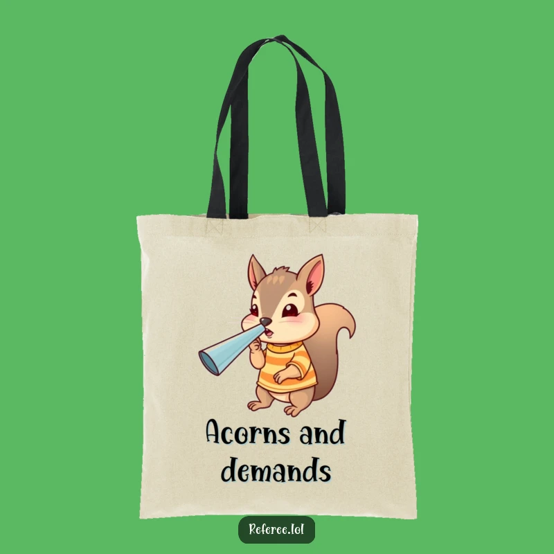 Funny Squirrel Referee Tote Bag: Durable & Humorous Carryall for Officials