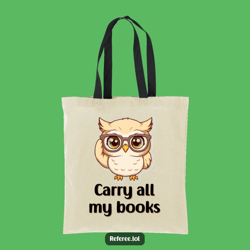 Funny Owl Glasses Tote Bag: Focused Style, Ideal Funny Gift
