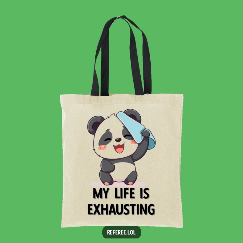 Funny Panda Sweat Tote Bag: Carry Your Accomplishments, Perfect Gift for Go-Getters