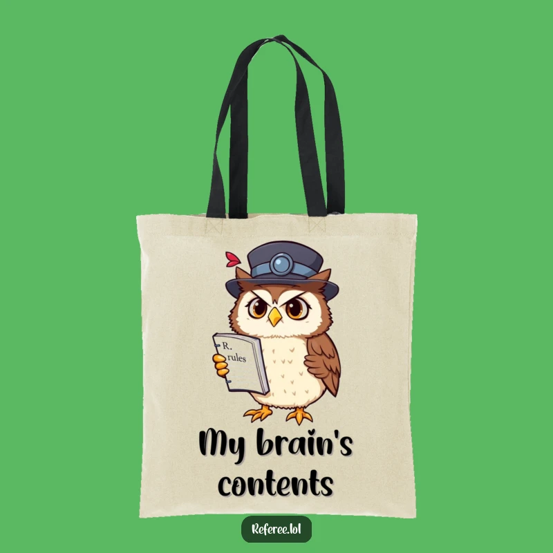 Funny Owl Rulebook Tote Bag: Whimsical & Humorous Carryall for Scholars